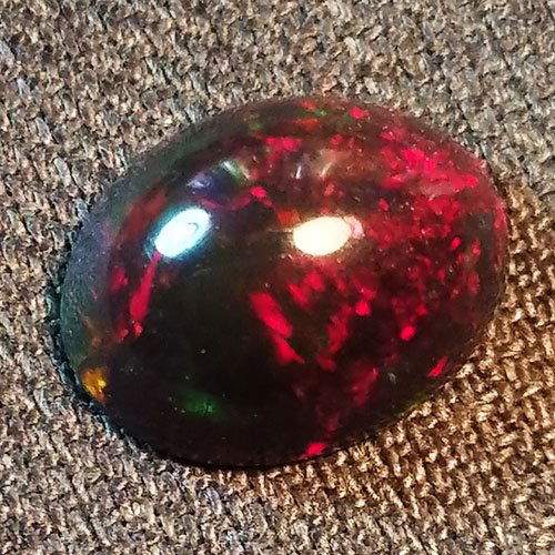 1.10 CTS NATURAL ETHIOPIAN BLACK OPAL OVAL SHAPE GOOD (1 of 4)