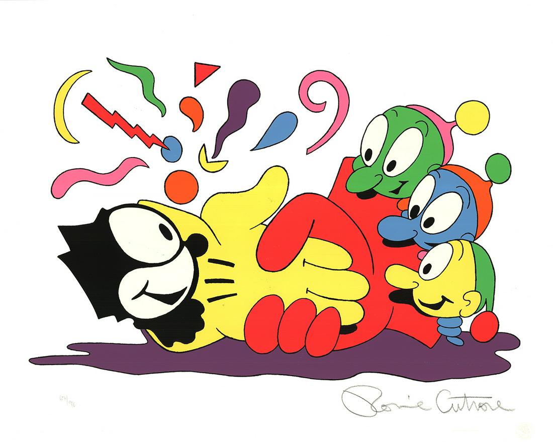 Ronnie Cutrone: No Glove, No Love: Title: No Glove, No Love Artist: Ronnie Cutrone Additional Information: "No Glove, No Love" by Ronnie Cutrone, 1988 Signed Serigraph. Paper size is 32 x 40 inches, with an image size of 32 x 40 inches