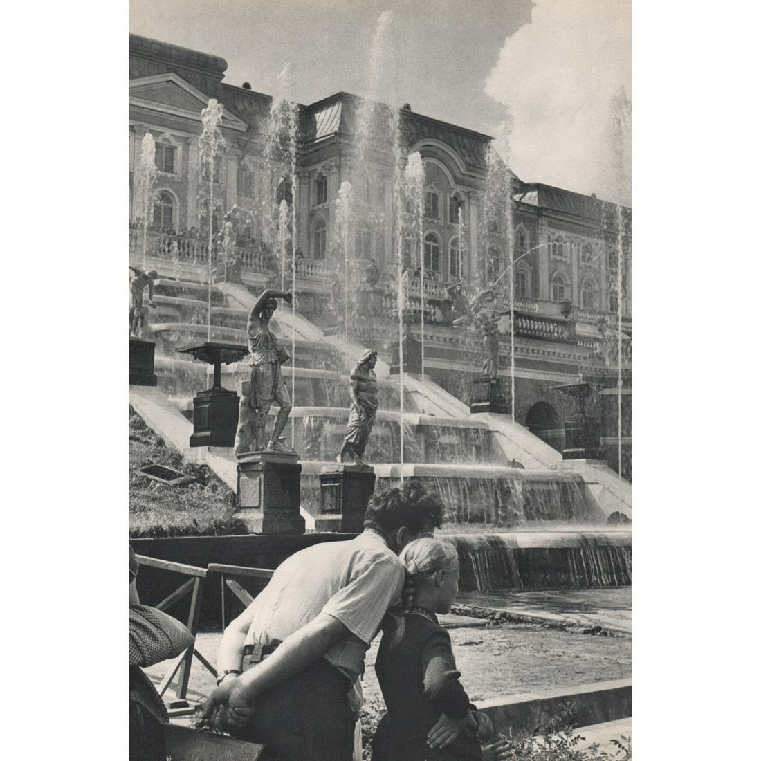 HENRI CARTIER-BRESSON - Peterhof Palace, Russia: Artist: HENRI CARTIER-BRESSON Print Title: Peterhof Palace, Russia Medium: Sheet-fed Gravure Printing Date: 1950's Printed in France Image Size approx: 13.5 x 8.75 inches Henri Cartier-Bresson (1908-2
