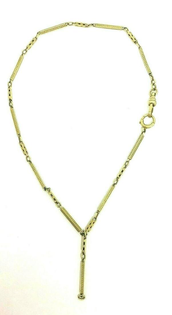 Victorian 14K Yellow Gold Watch Chain Necklace (1 of 3)