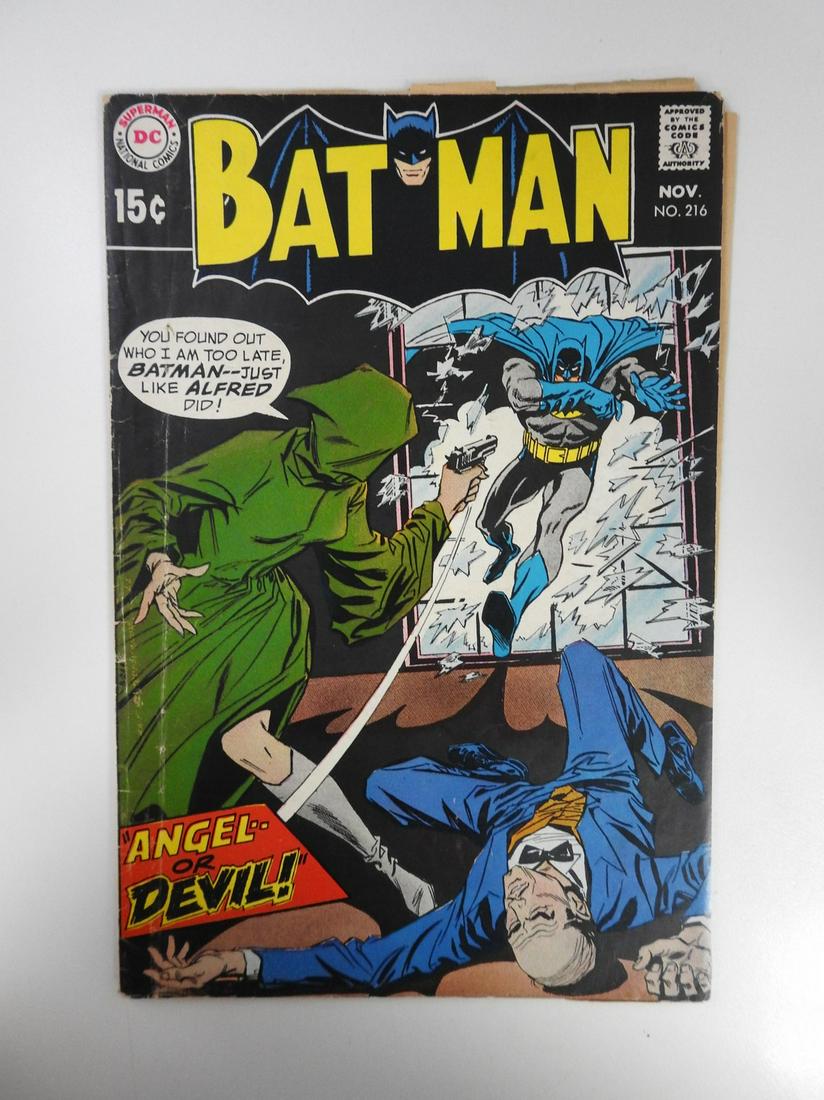 Batman #216: No Reserve! Batman #216. FR No Staples Shipping: Individual Comics: Flat-rate of $9.99 (1-8 comics) or $19.99 (9+ comics) to anywhere within the contiguous U.S. International: Foreign shipping rates a