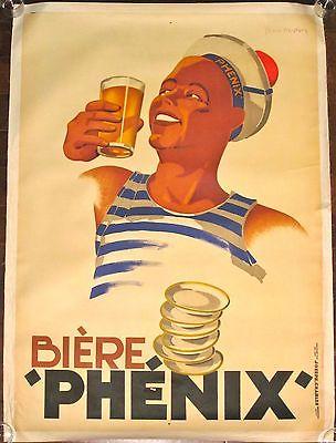 1930 LB Poster - Biere Phenix - French Sailor Drinking (1 of 1)
