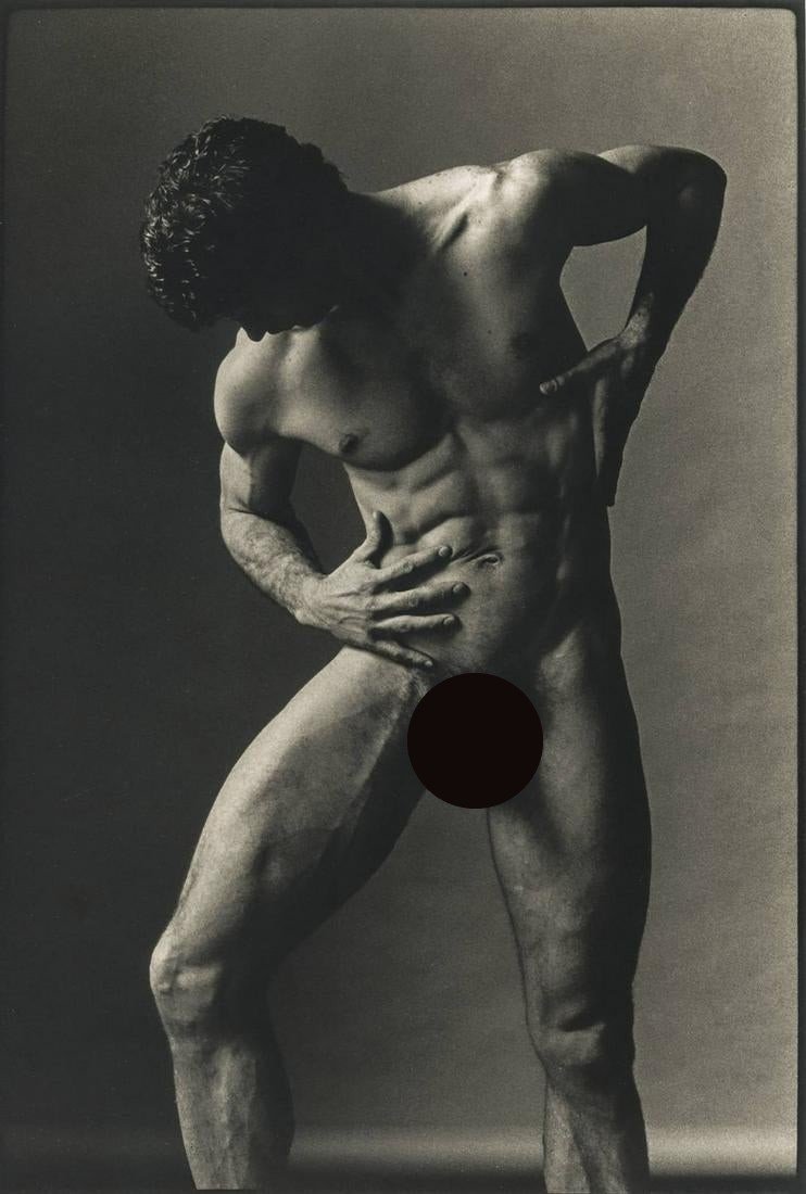 KEN HAAK - Male Nude, 1983: Title: KEN HAAK - Male Nude, 1983 Medium: Photo Litho, 1986, USA Dimensions: 6.55x9.75" Description: Heat Wax Mounted on 11x14" Conservation Board Artist Bio: Ken Haak (1923 - 1991) Celebrated fashion
