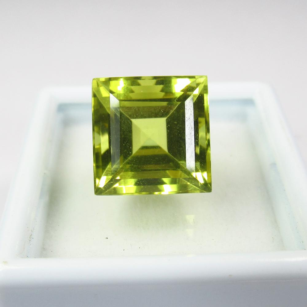 7.84 Ct Natural Lemon Quartz Square Cut: No Reserve! Title: 7.84 Ct Natural Lemon Quartz Square Cut Stone Clarity: VVS Gemstone: Natural Lemon Quartz Carat Weight: 7.84 Size/Dimensions: 11.00 x 11.00 x 9.10 mm Additional Information: Good Lu