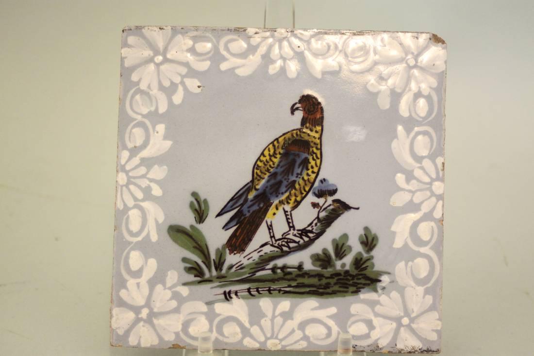 A scarce mid 18th century Bristol delft tile decorated (1 of 2)