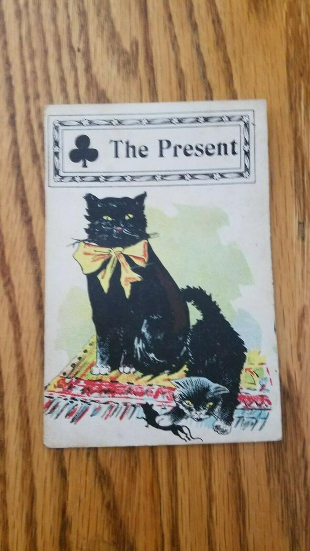Antique board game card Black Cat graphics (1 of 2)