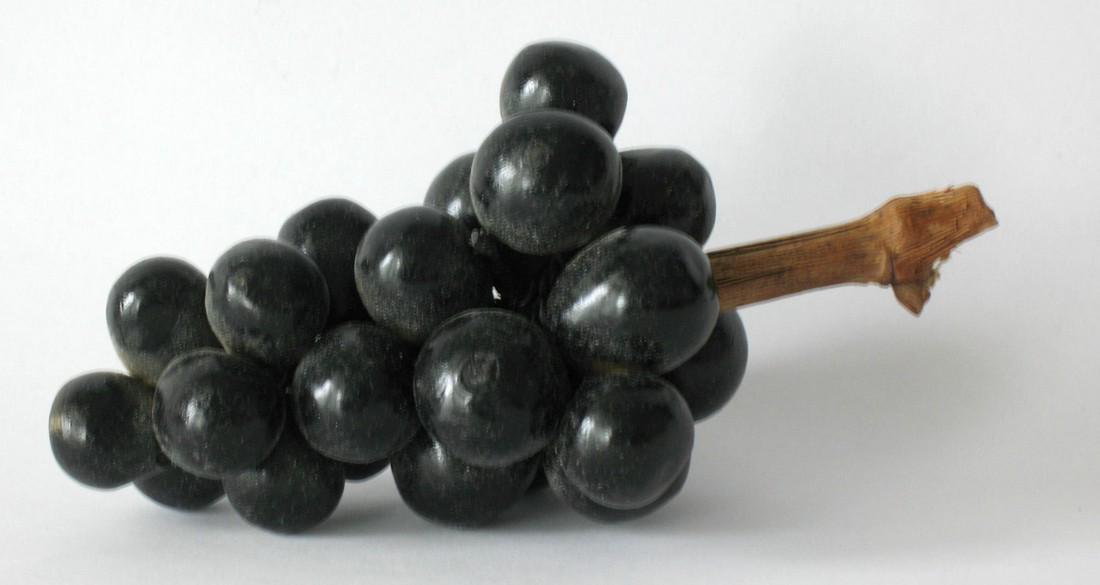 Vintage cluster of stone black grapes. (1 of 1)
