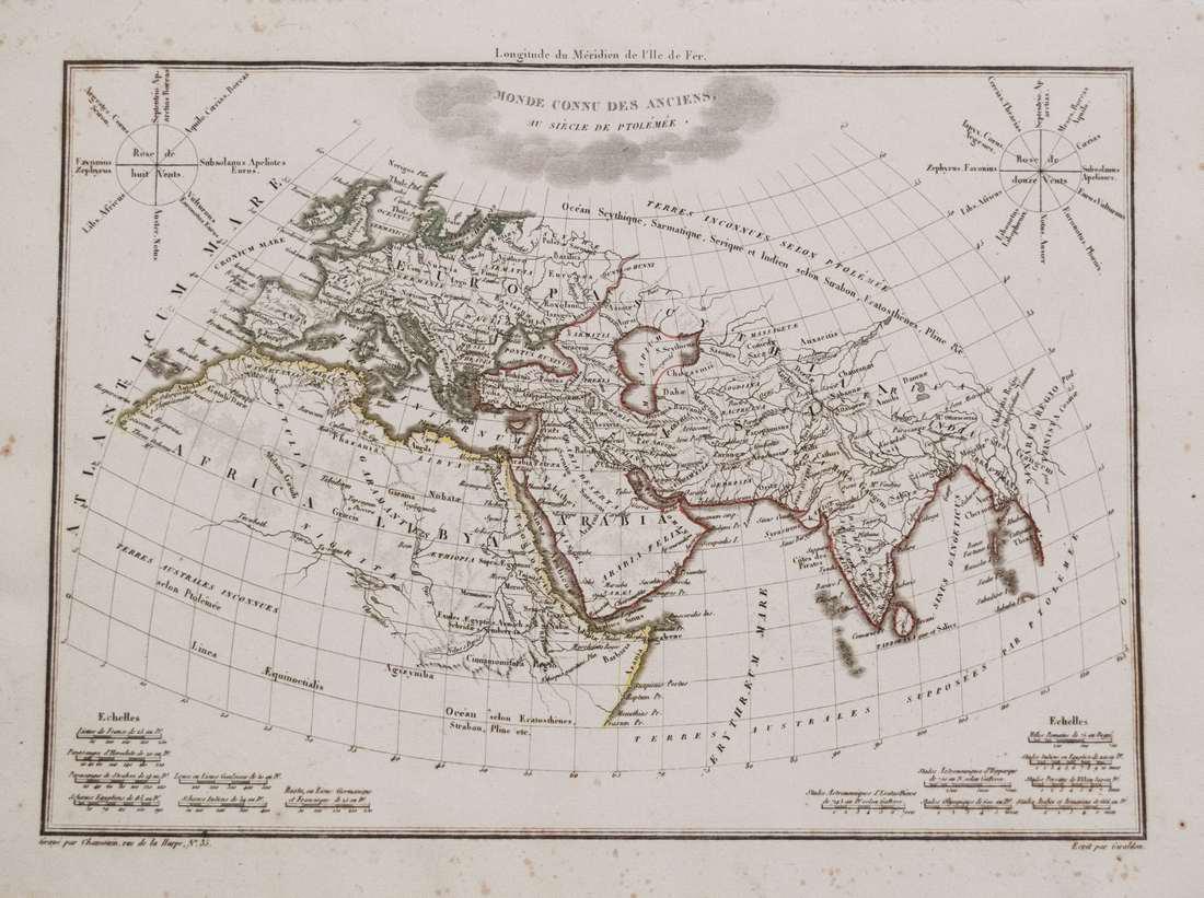 1812 Malte-Brun Map of Ancient Civilized World -- Monde (1 of 1)
