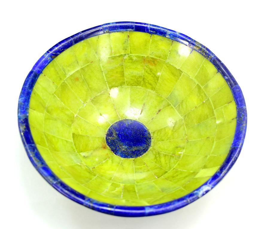 341 Gram Lovely round Shape Jade and Lapis Bowl ~: Materials lapis lazuli, jade more Description 341Gram Lovely Jade and Lapis Bowl ~ Weight : 341 Gram Dimensions : 120*120*55mm Standard DHL Shipping Reserve: $70.00 Shipping: Domestic: F