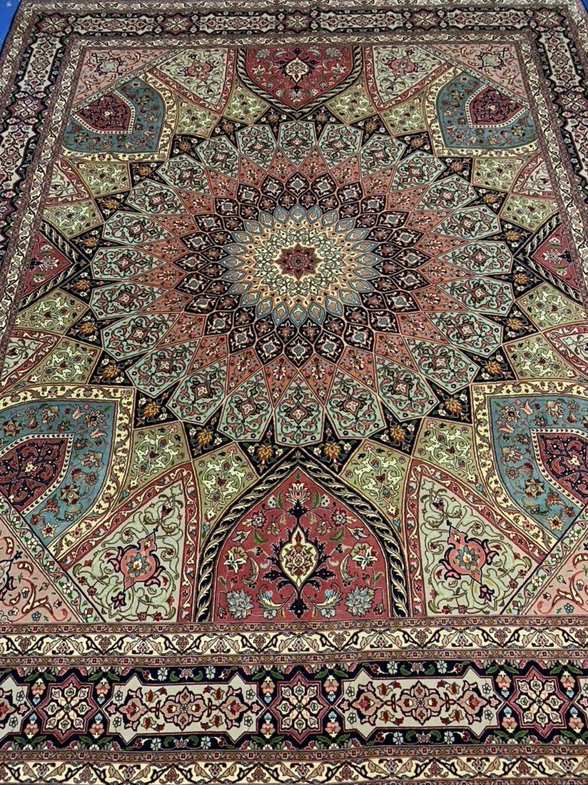 Very Fine Hand Woven Persian Silk&Wool Gonbad Tabriz 50 (1 of 17)