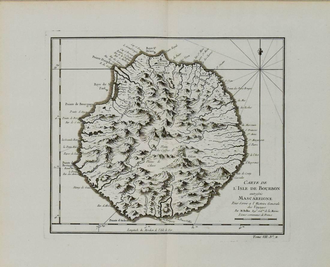 1760 Bellin Map of Reunion -- Carte de l' Isle de (1 of 1)