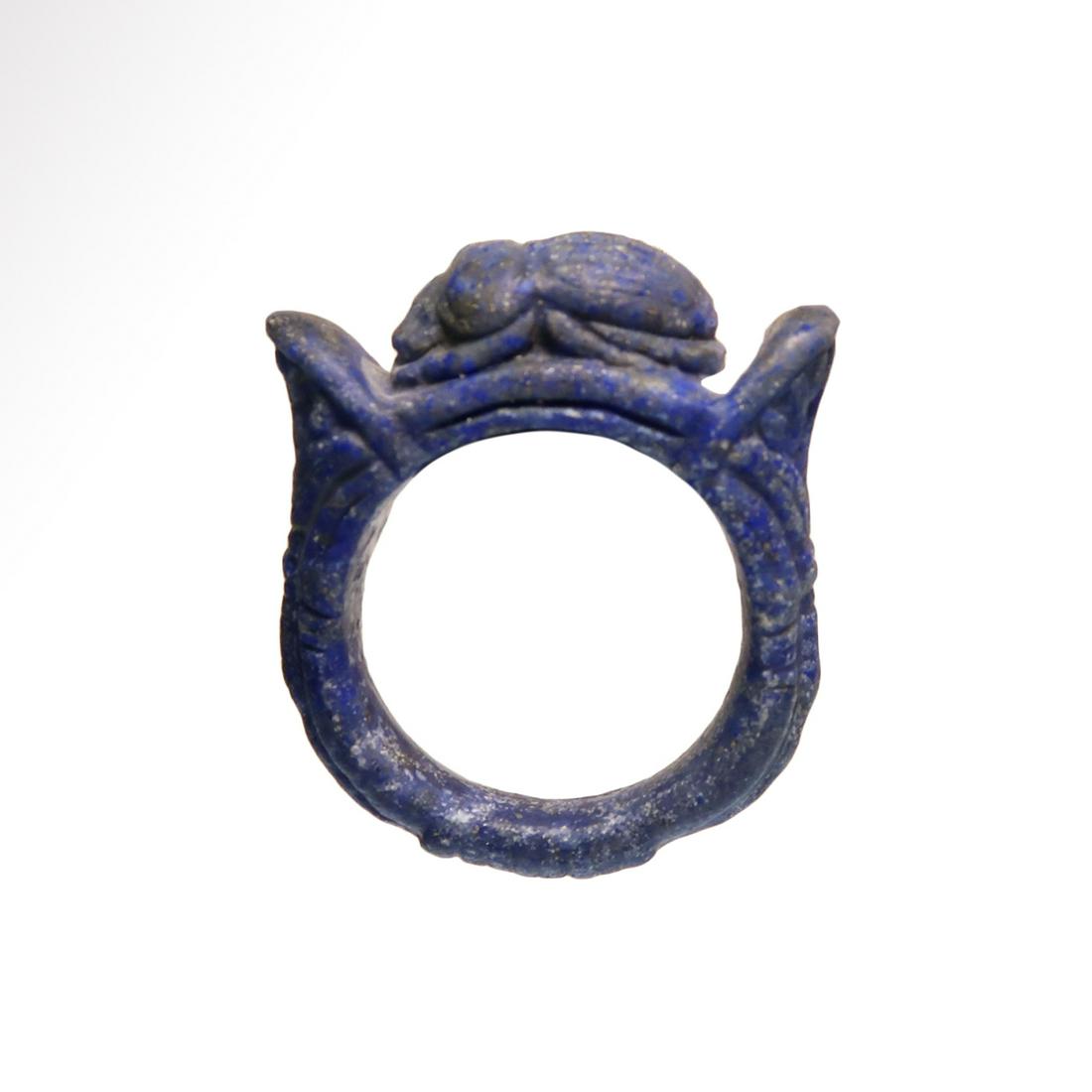 Egyptian Lapis Lazuli Ring with Scarab (1 of 7)