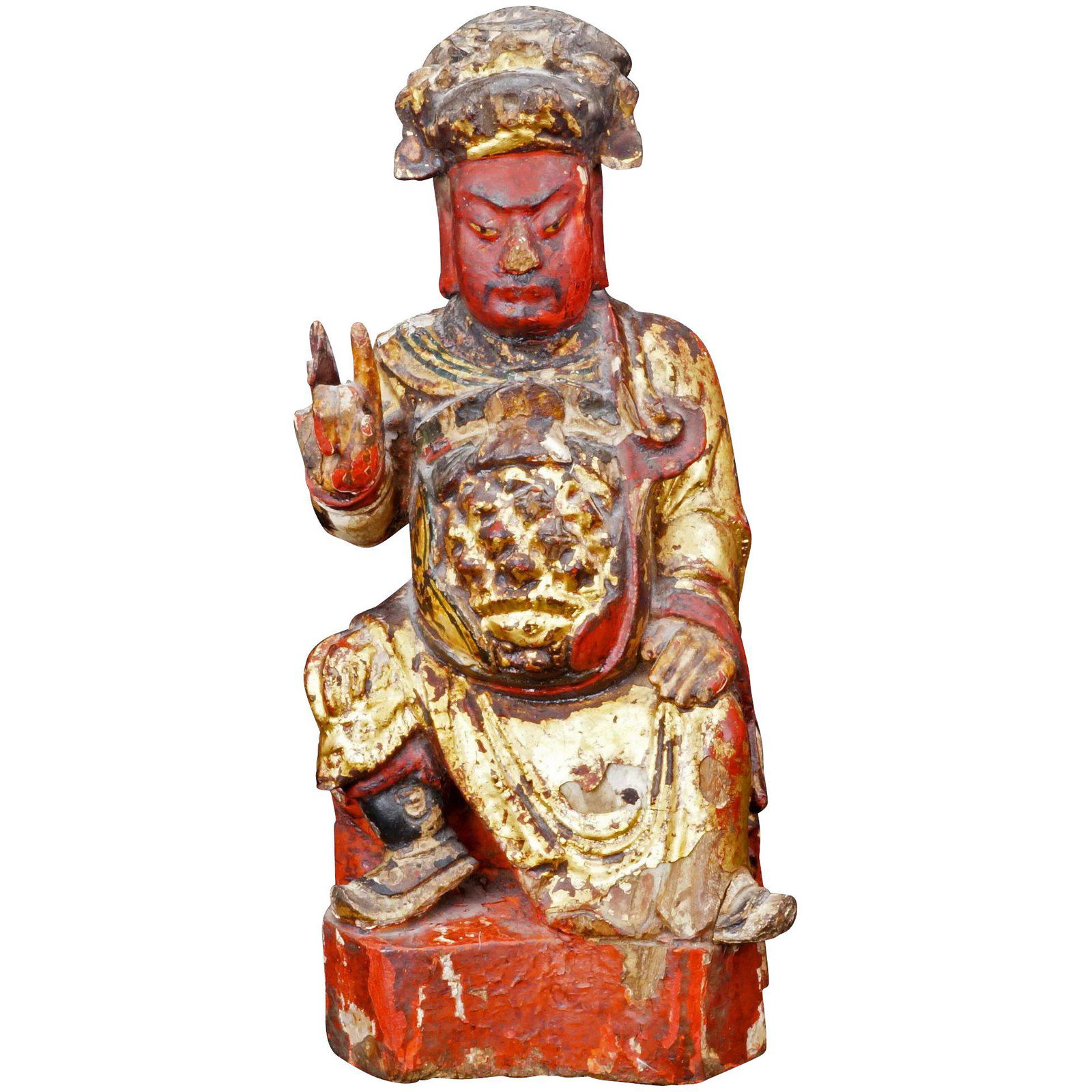 Chinese Wood Carving of a Bodhisattva 19th Century (1 of 8)