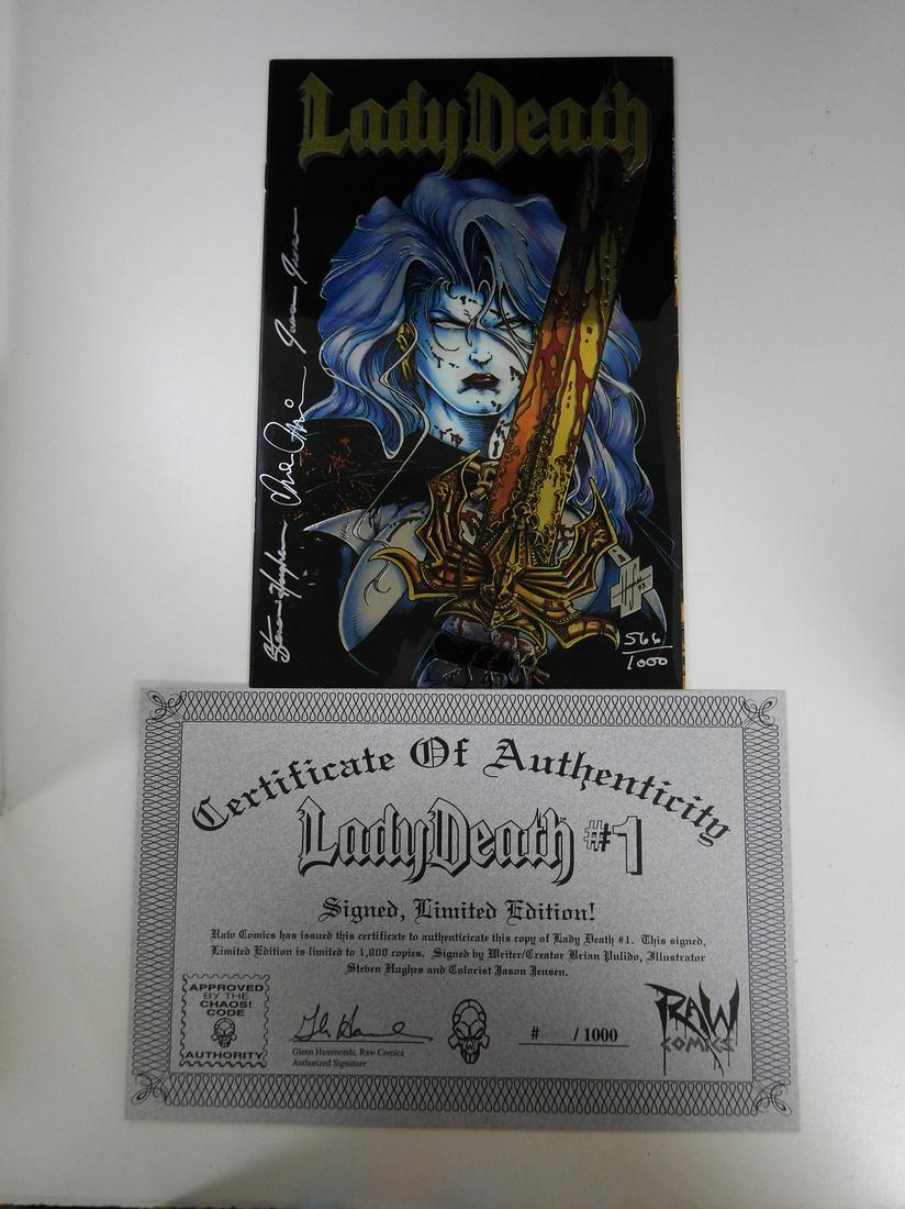 Lady Death #1 Signed Copy W/ Certificate (1 of 2)