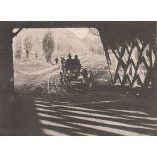 RALPH STEINER - Toward Hanover - Dartmouth: Artist: RALPH STEINER Print Title: Toward Hanover - Dartmouth Medium: Collotype Printed in New York Printing Date: 1922 Image Size: 4 X 5.5 inches Steiner's First Published Work while Attending Dartmo