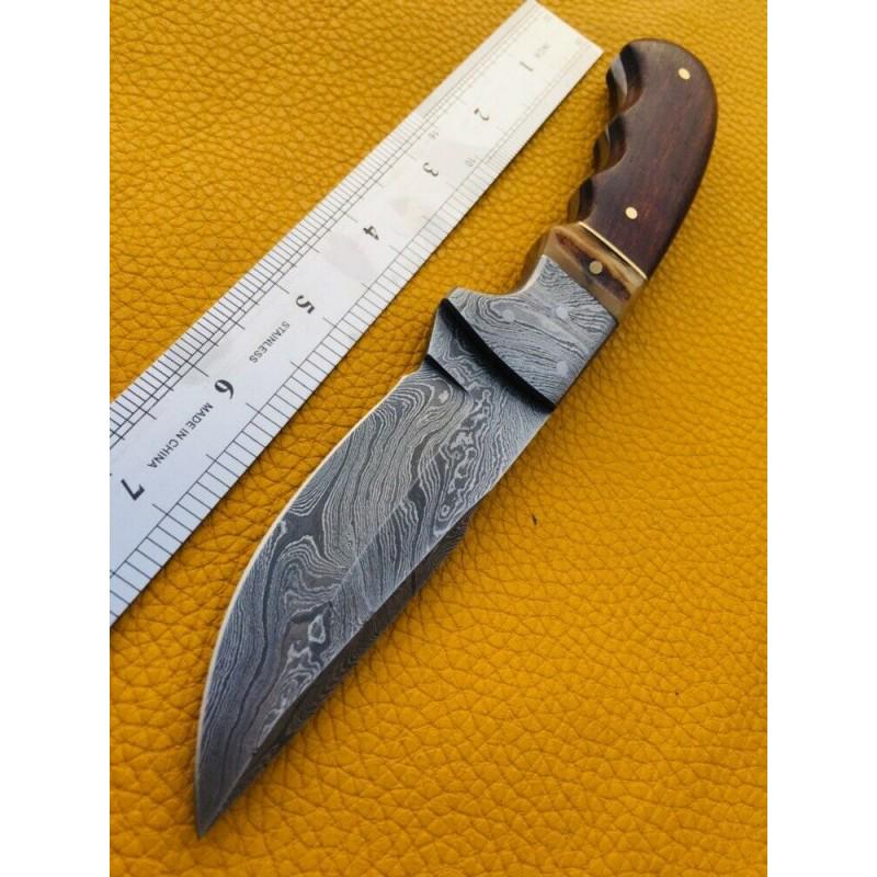 Bowie damascus steel knife inner lock folding knife (1 of 4)