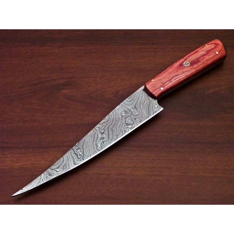 Bowie damascus steel knife sharp hand knives (1 of 4)
