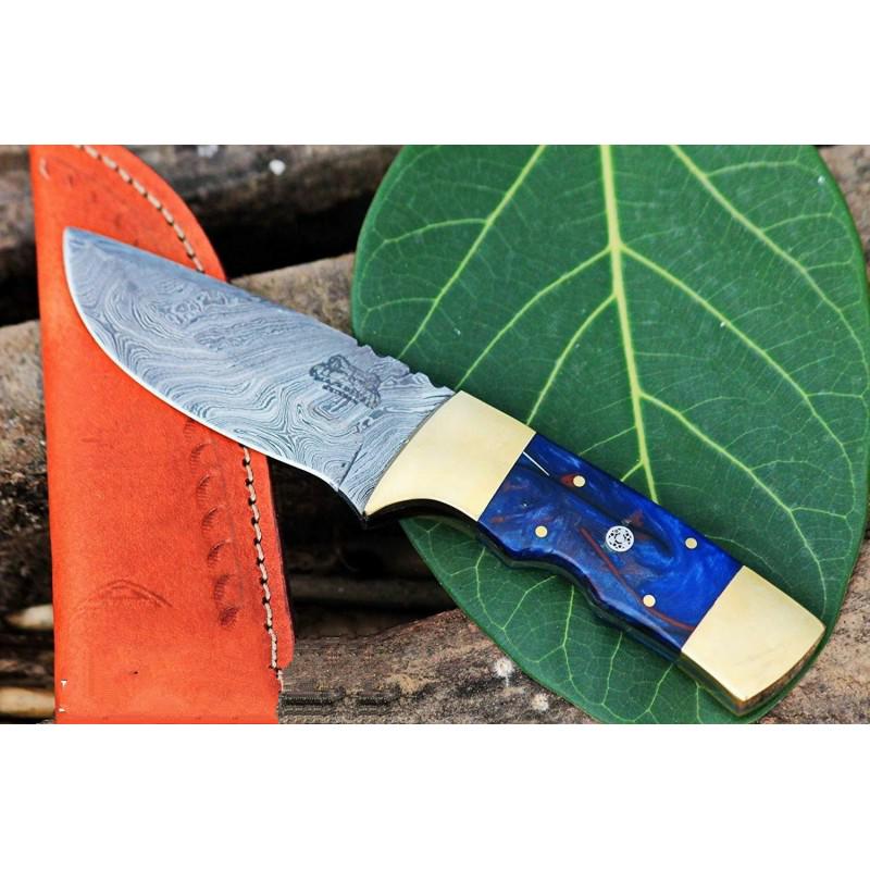 Folding knife damascus steel knife pocket knife (1 of 4)