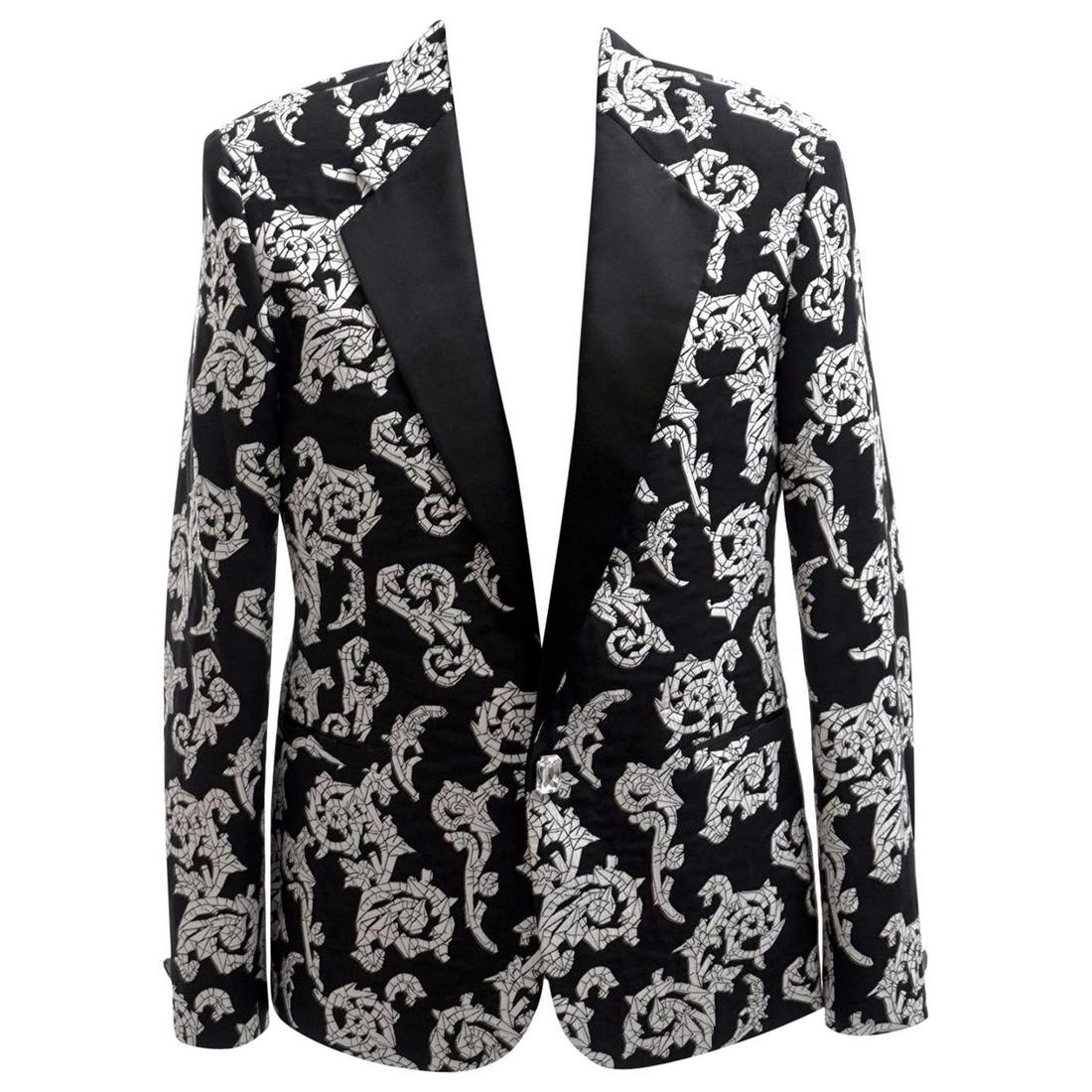 VERSACE TAILOR MADE TUXEDO BLAZER JACKET with CRYSTAL (1 of 6)