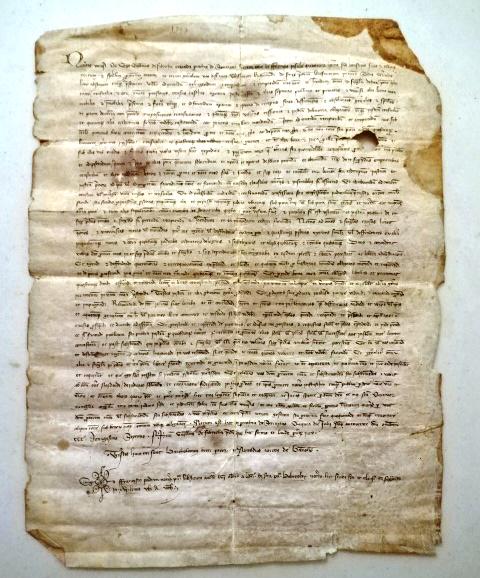 1397 Huge Spanish Medieval Manuscript on Vellum (1 of 4)