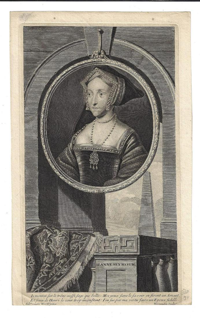 1700 Engraving Jane Seymour Van der Werff (1 of 1)