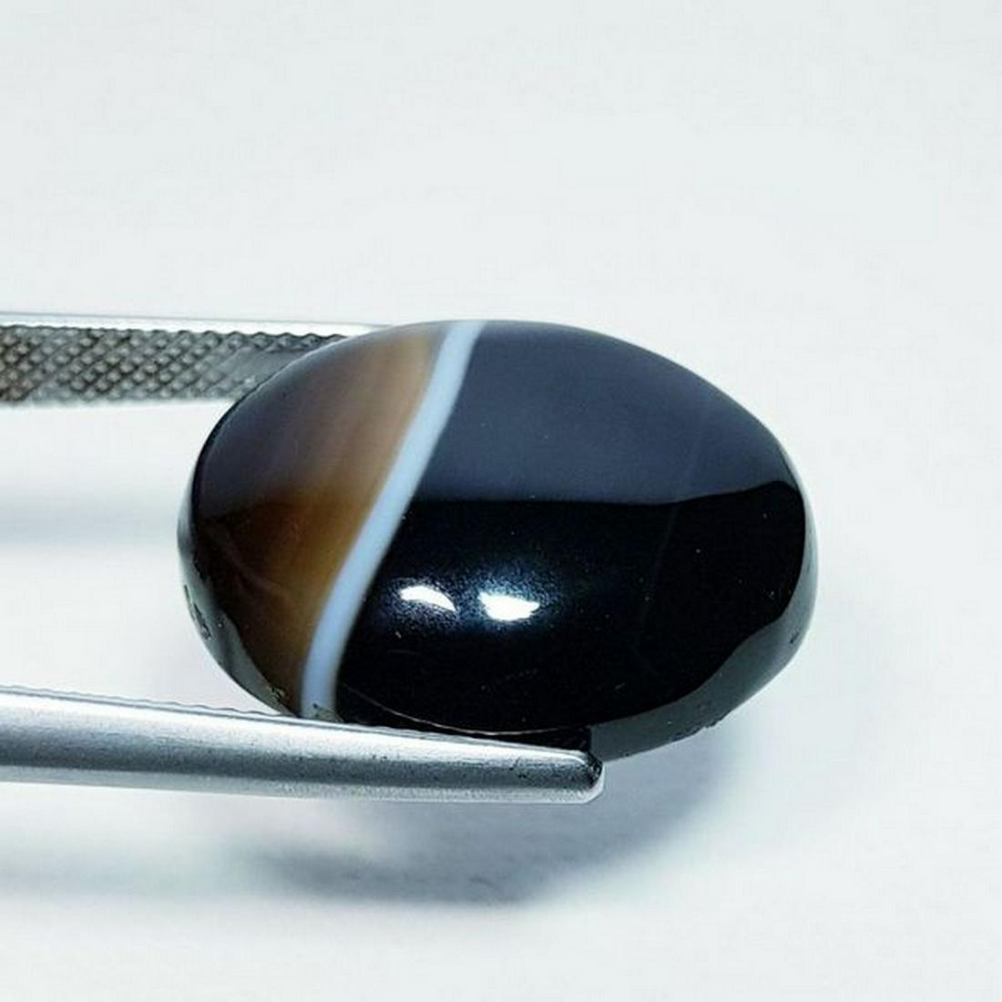 21.55 ct Natural Black Lace Agate (1 of 5)