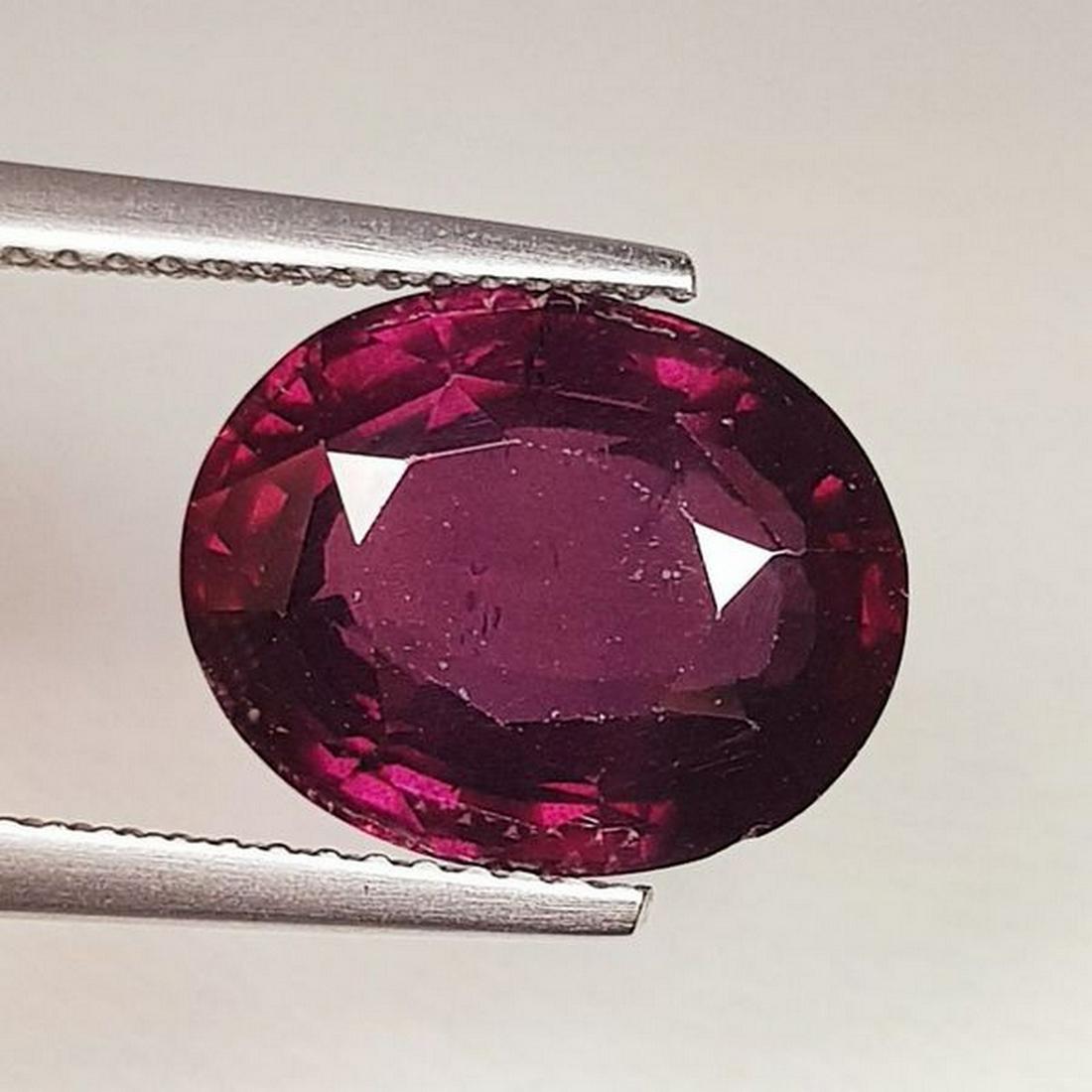 Natural Rhodolite Garnet Oval Cut 7.70 ct: No Reserve! Title: Natural Rhodolite Garnet Oval Cut 7.70 ct Color/Clarity: VVS - VS Gemstones: Gemstones Carat Weights: 7.7 Size/Dimensions: 12.80 x 10.30 x 6.30 Additional Information: Oval - Burma 