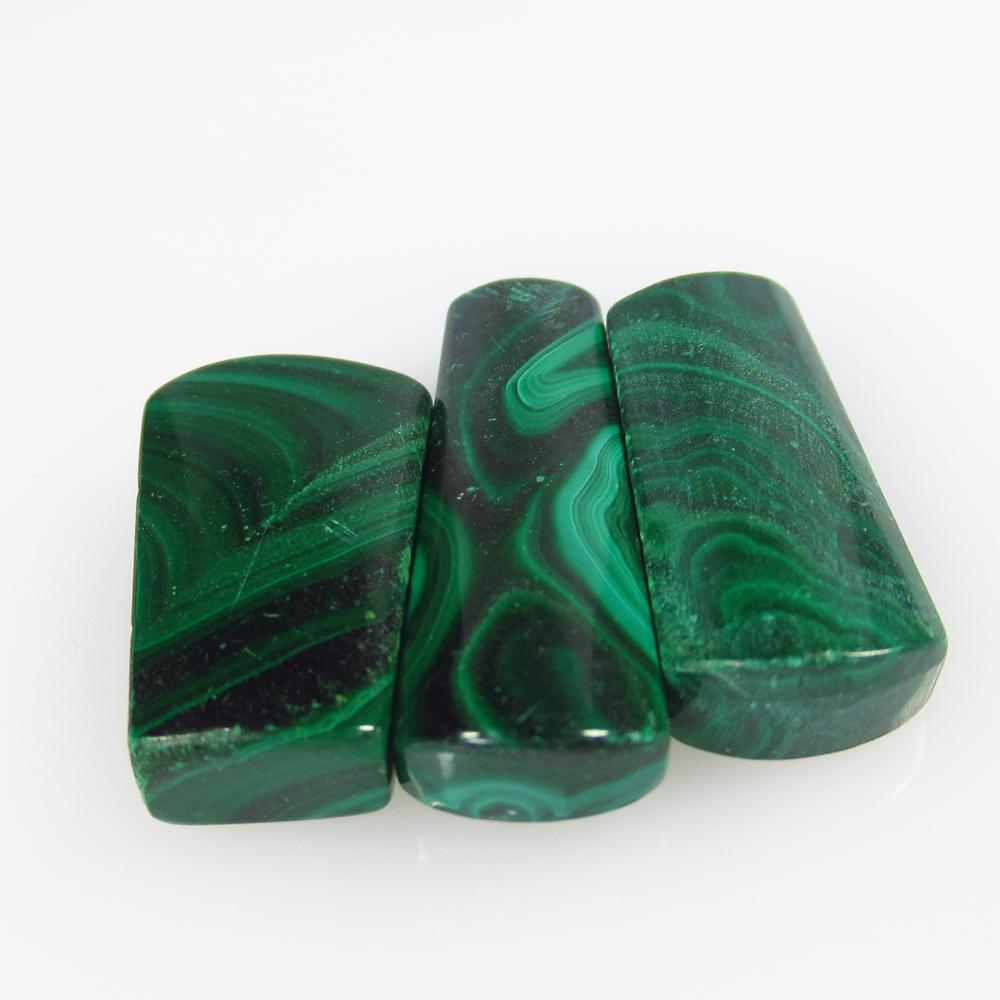 31.57 Ct Natural 3 Green Malachite Matching Fancy Set (1 of 2)