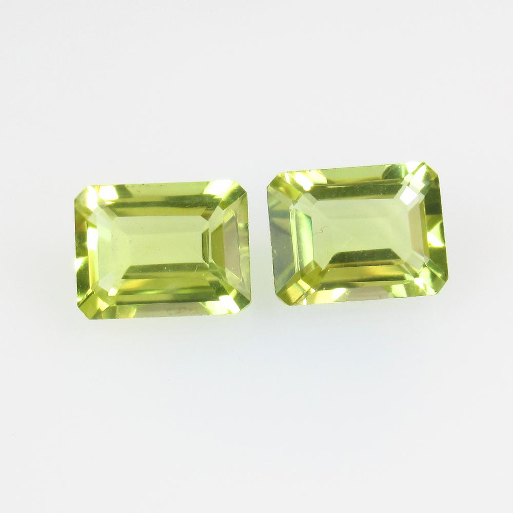 4.55 Ct Natural Lemon Quartz Octagon Pair: No Reserve! Title: 4.55 Ct Natural Lemon Quartz Octagon Pair Stone Clarity: VVS Gemstones: Natural Lemon Quartz Gram Weight: 4.55 Size/Dimensions: 9.20 x 7.10 x 4.80 mm / 2 PC's Additional Information