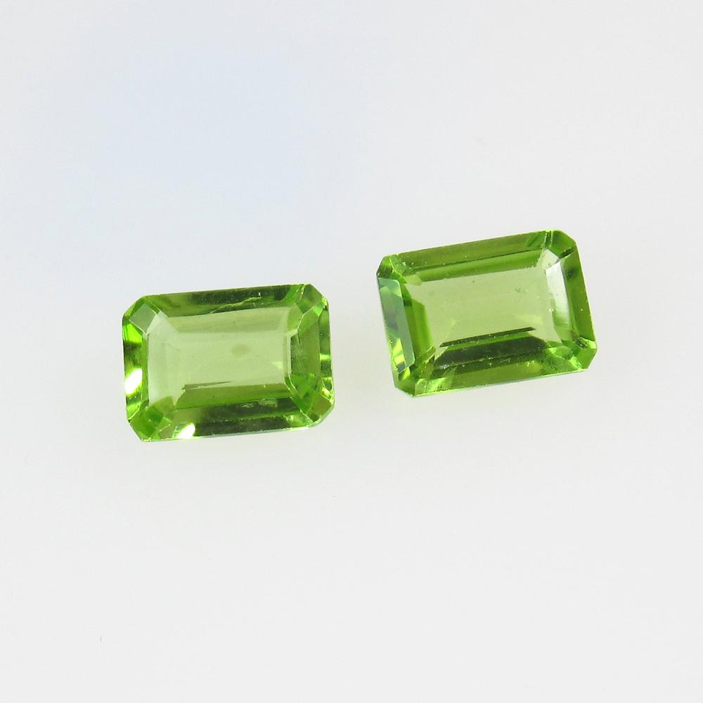 2.02 Ct Natural Pakistan Peridot Octagon Pair (1 of 2)