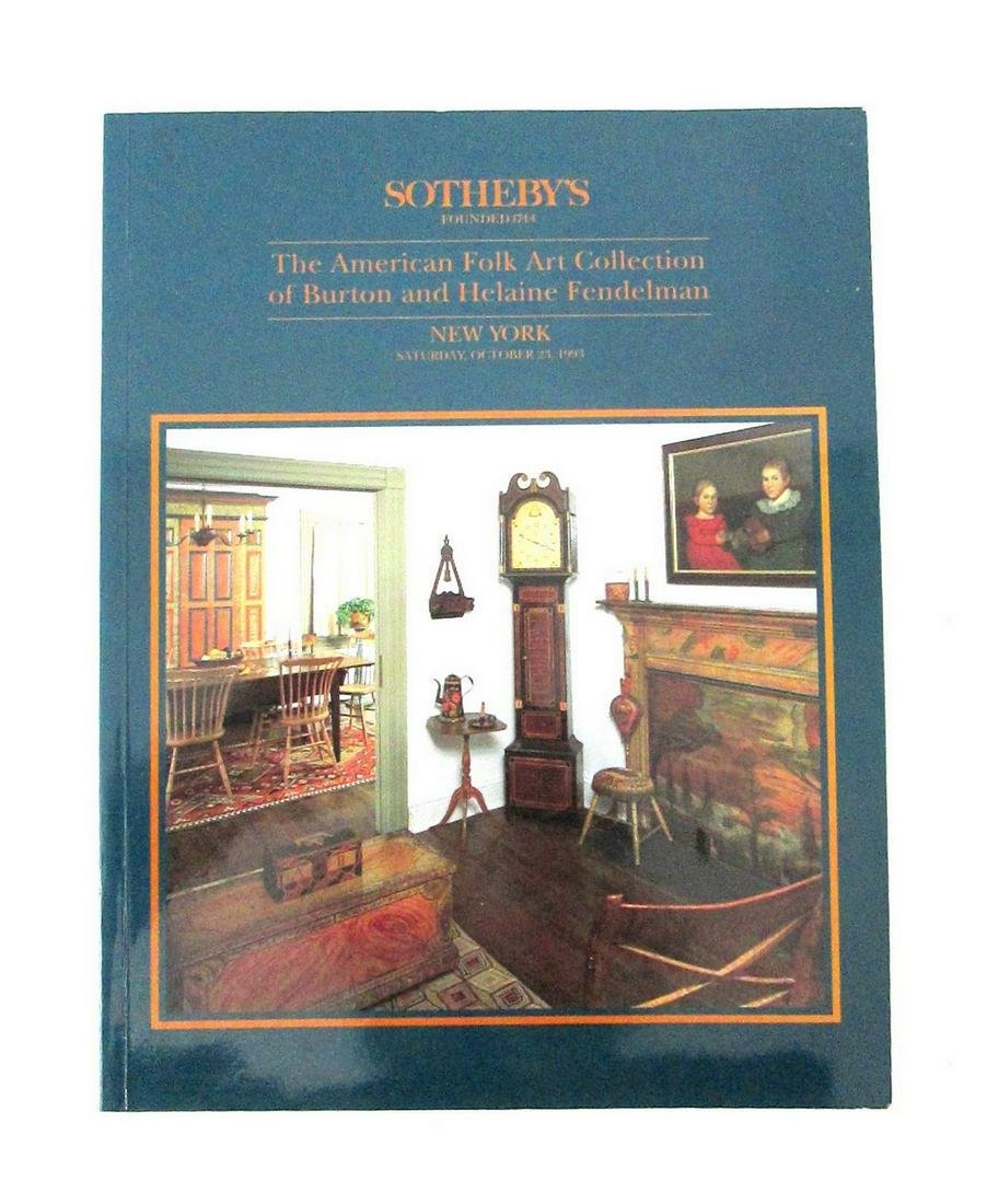 Important Auction Catalog: Title: Important Auction Catalog Date: C 1993 Material: Paper Dimension: 10 5/8”H X 8 3/8”W X 1/4”D Provenance/Additional Info: “The American Folk Art Collection of Burton & Helaine Fendleman�