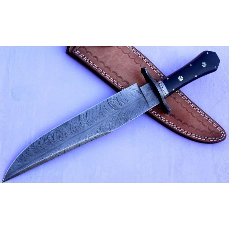 Throwing damascus steel knife boot micarta: Knife "Bomb" The Damascus knife is wear-resistant and effective. It can serve the owner for decades. The metal does not need sharpening and can withstand heavy loads. The product does not lose its ori
