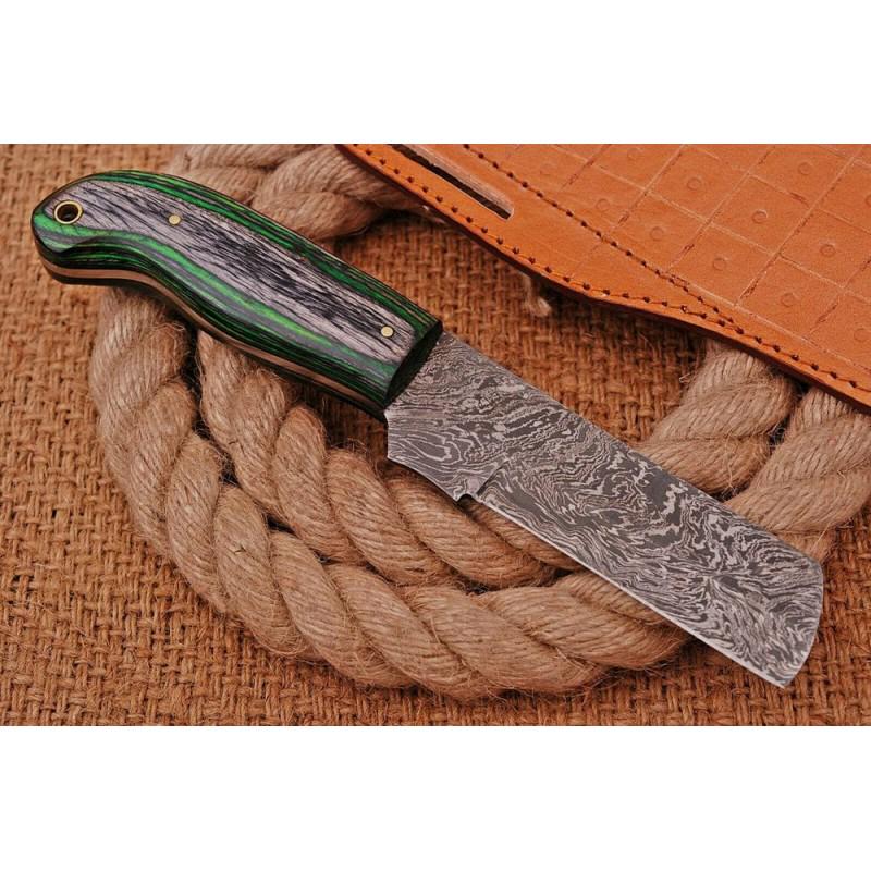 Hunting damascus steel knife boot leather: Knife "Officer" Damascus knives are very durable, look great and keep sharpness perfectly. Damascus steel has high quality contents to give it an excellent edge and sharp cutting ability. The blade re