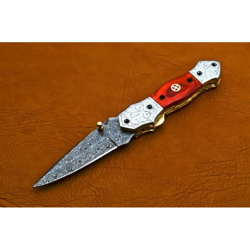 Hunting damascus steel knife boot leather: Knife "Rescue" Damascus knives are very durable, look great and keep sharpness perfectly. Damascus steel has high quality contents to give it an excellent edge and sharp cutting ability. The blade ret