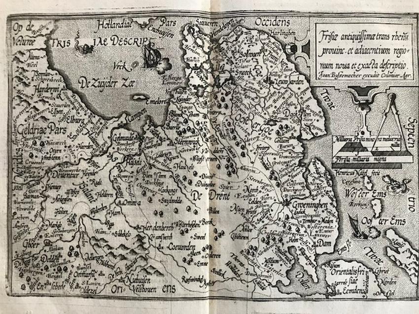 RARE map of Friesland in the Netherlands (1 of 3)