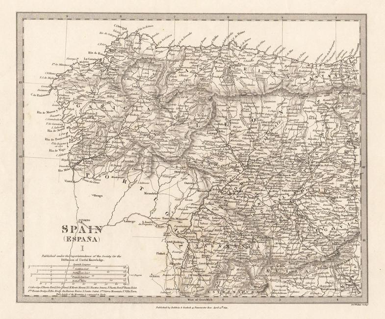 SDUK: Detailed Map of Spain in 3 Sheets (1 of 3)