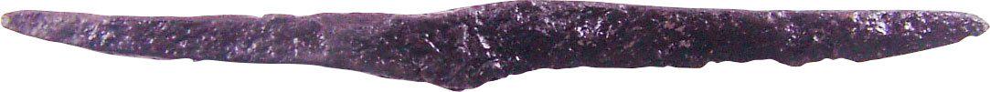 VIKING POCKET OR POUCH KNIFE, 10TH CENTURY AD: Vikings evolved multiple fighting techniques depending on circumstances. The sword and axe served on the battlefield. When raiding, they employed brutal hand to hand techniques which included throat-s
