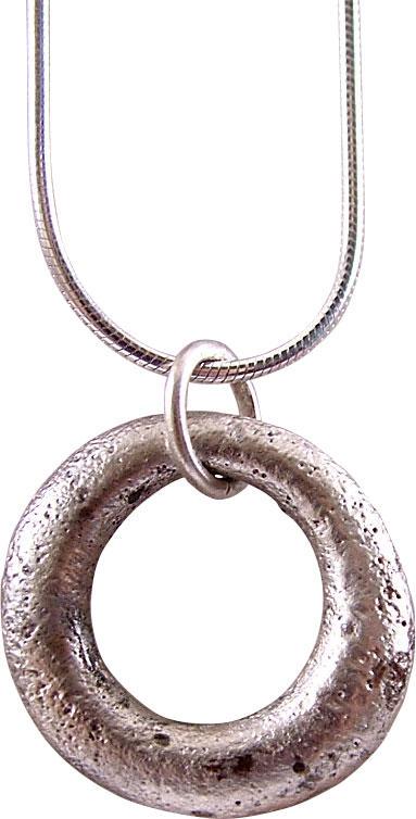 VIKING PROTECTIVE BROOCH NECKLACE 9th-10th CENT AD: Worn in numbers on the surface of the jerkin, these small metal brooches provided a measure of protection against sword cuts and, in fact, were a form of armor. See current Public Television programmi