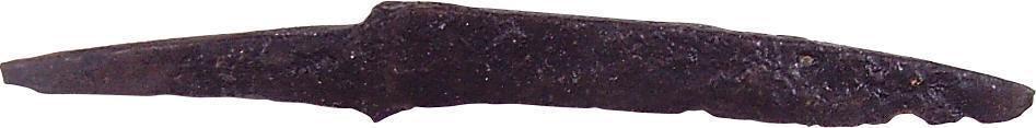VIKING POCKET OR POUCH KNIFE. 11th C. AD: Vikings evolved multiple fighting techniques depending on circumstances. The sword and axe served on the battlefield. When raiding, they employed brutal hand to hand techniques which included throat-s