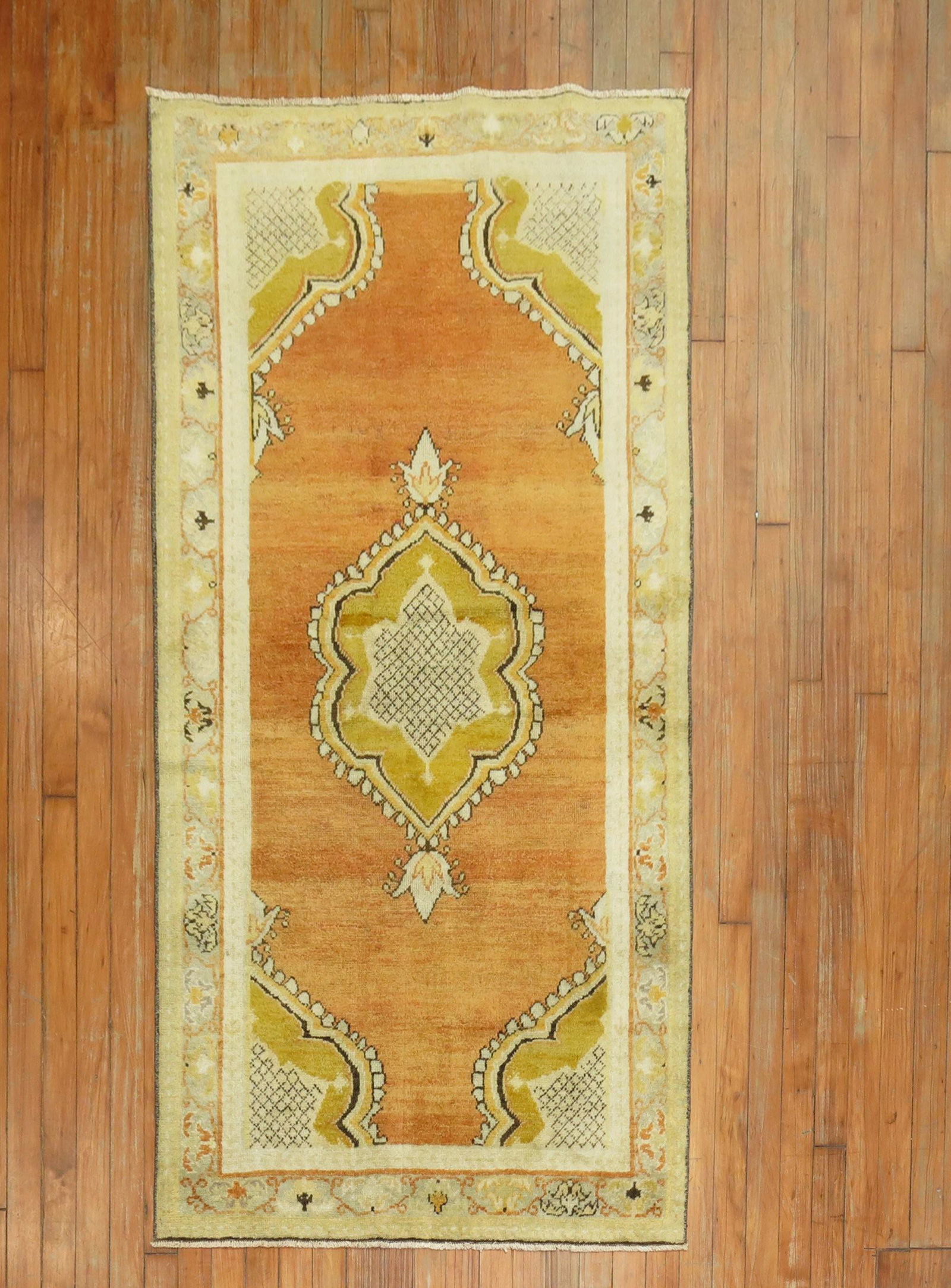 Orange Small Vintage Turkish Ousak Runner (1 of 8)