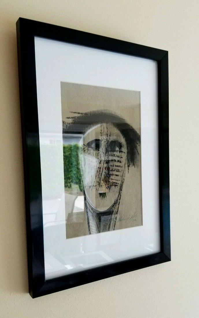 VLADIMIR CORA + AWESOME HAND SIGNED UNIQUE ARTWORK +: This is a Beautiful and Unique Ink over Board from our Collection Mexican Master VLADIMIR CORA " HEAD OF A MAN" Professionally Framed at 17 1/2 x 12 in. HAND SIGNED BY ARTIST DATED 2002 Media: Ink on