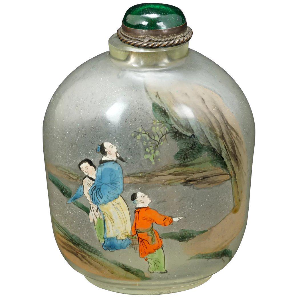 Chinese Republic Era Inside/Reverse Painted Snuff (1 of 11)