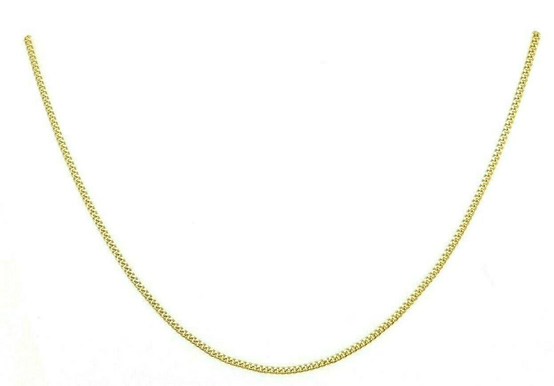 VINTAGE 14K Yellow Gold Curb Link Chain Necklace 20" (1 of 7)
