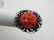 Vintage Early 1900's Carved Coral Ring, Marcasites, Sz. - 3
