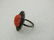 Vintage Early 1900's Carved Coral Ring, Marcasites, Sz. - 6