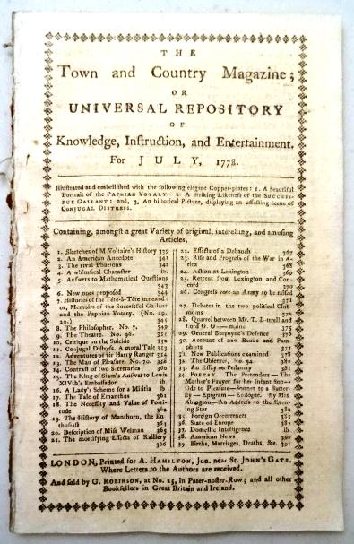 1778 Magazine Revolutionary War (1 of 4)