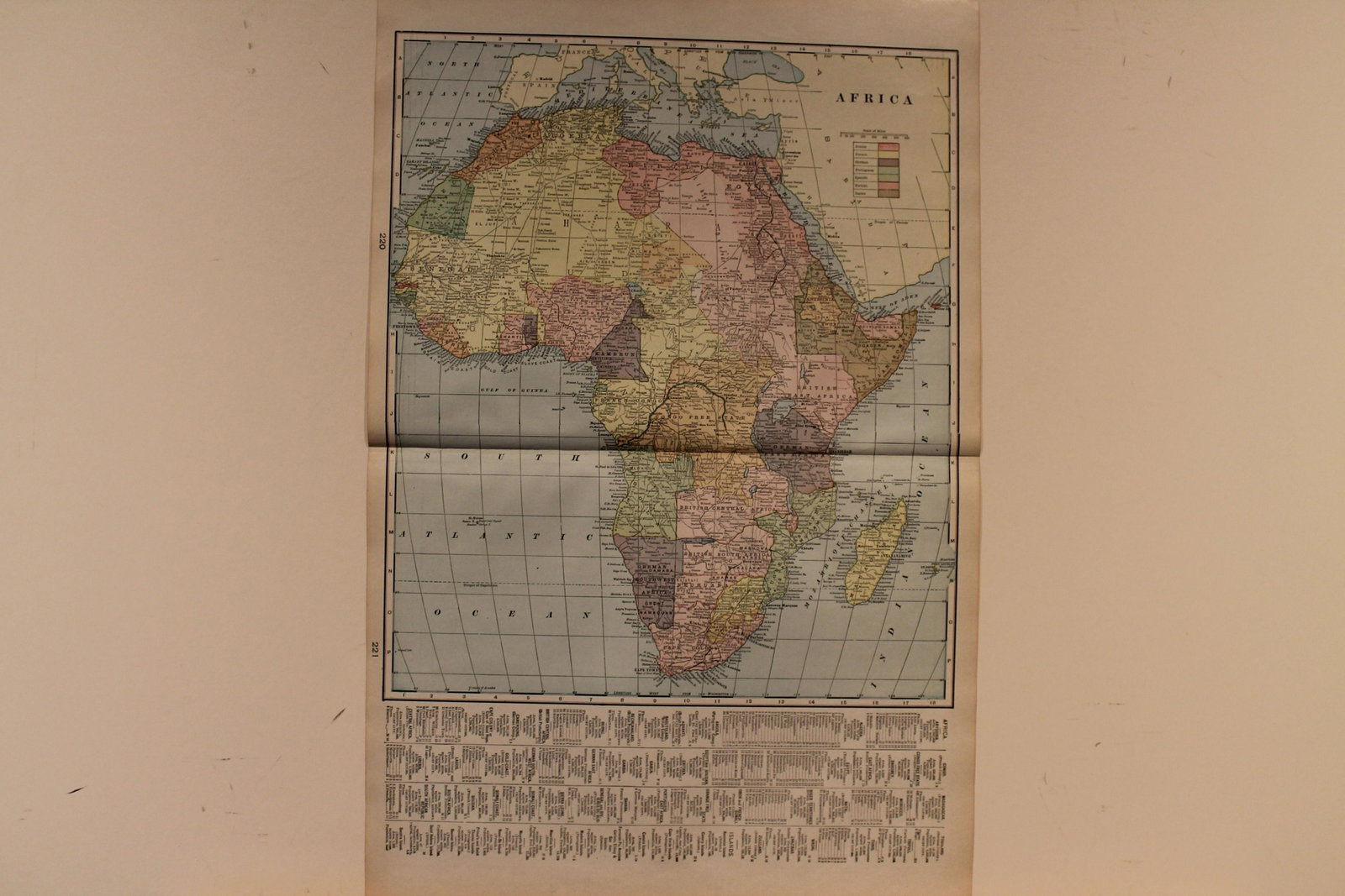 1890 Map of Africa: Author: Watson Title: 1890 Map of Africa Medium: Ink on Paper Dimensions: 14.5"X22.5" Map of Africa dated 1890. Published by Watson in Chicago. Double folio map. Key upper left. Explanation on territo