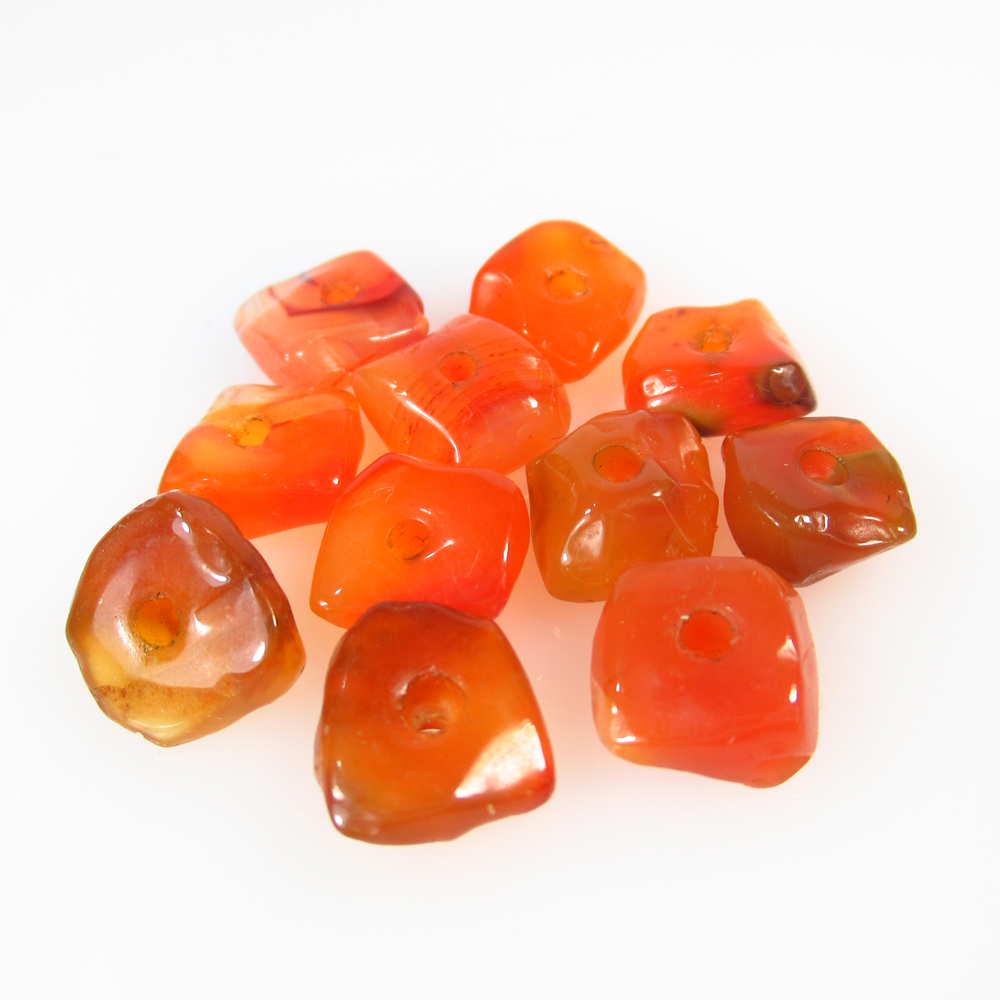 31.18 Ct Natural 11 Drilled Orange Carnelian Unshaped (1 of 2)