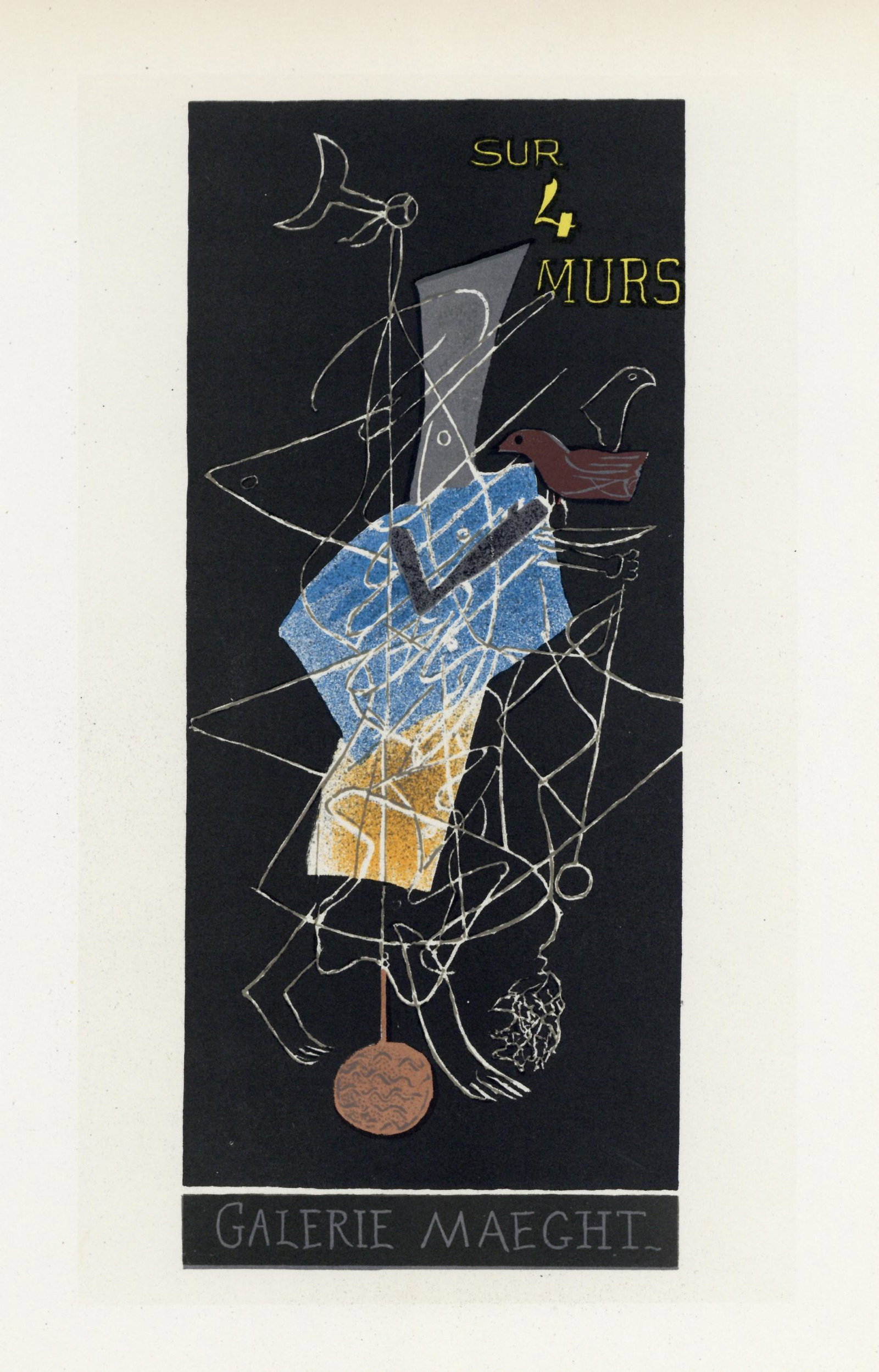 Georges Braque lithograph poster "Sur Quatre Murs" (1 of 1)