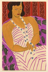 Vintage Matisse “White and Pink Head” Colorplate Vintage Matisse “White and Pink Head” Colorplate